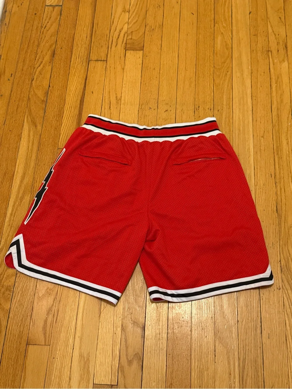 Jugrnaut Red Athletic Mesh Shorts